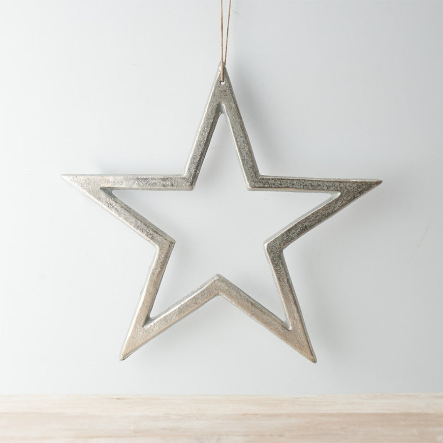 Large Hanging Aluminium Star (40cm)