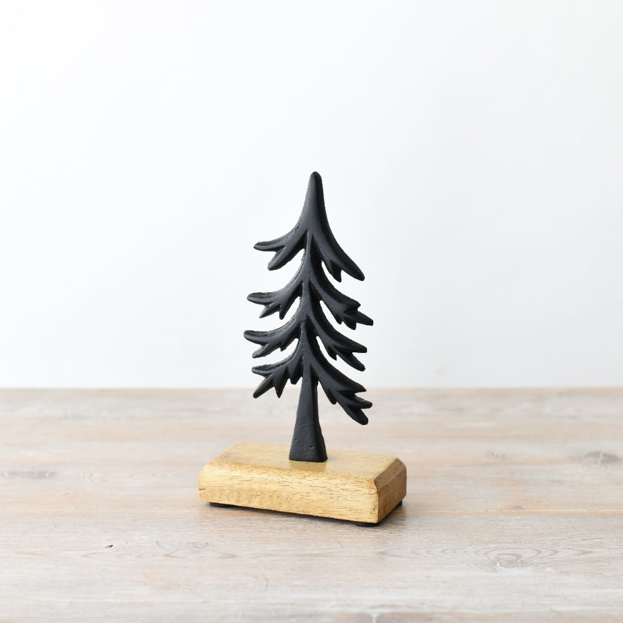 Woodland Christmas Tree in Black - Set of 2