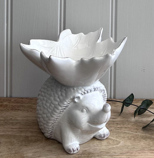 Ceramic Hedgehog & Leaf Dish