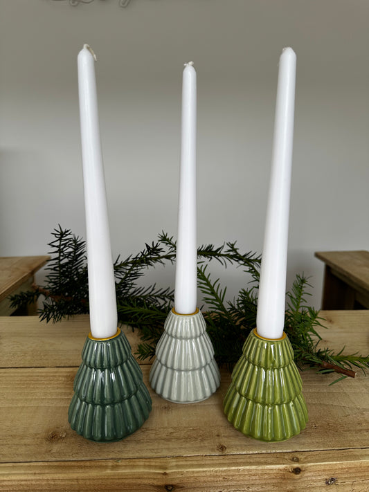 Assorted Christmas Tree Candle Holder x3