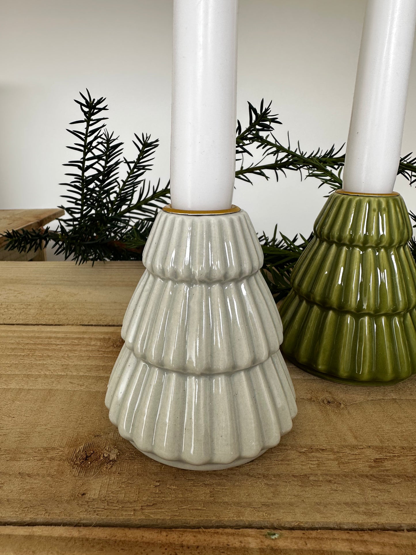 Christmas Tree Candle Holder x3