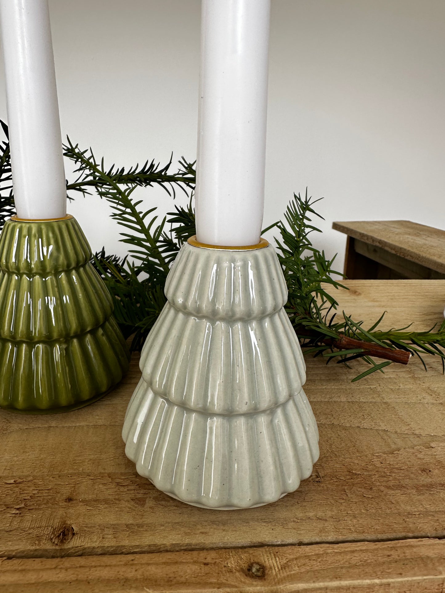 Christmas Tree Candle Holder x3