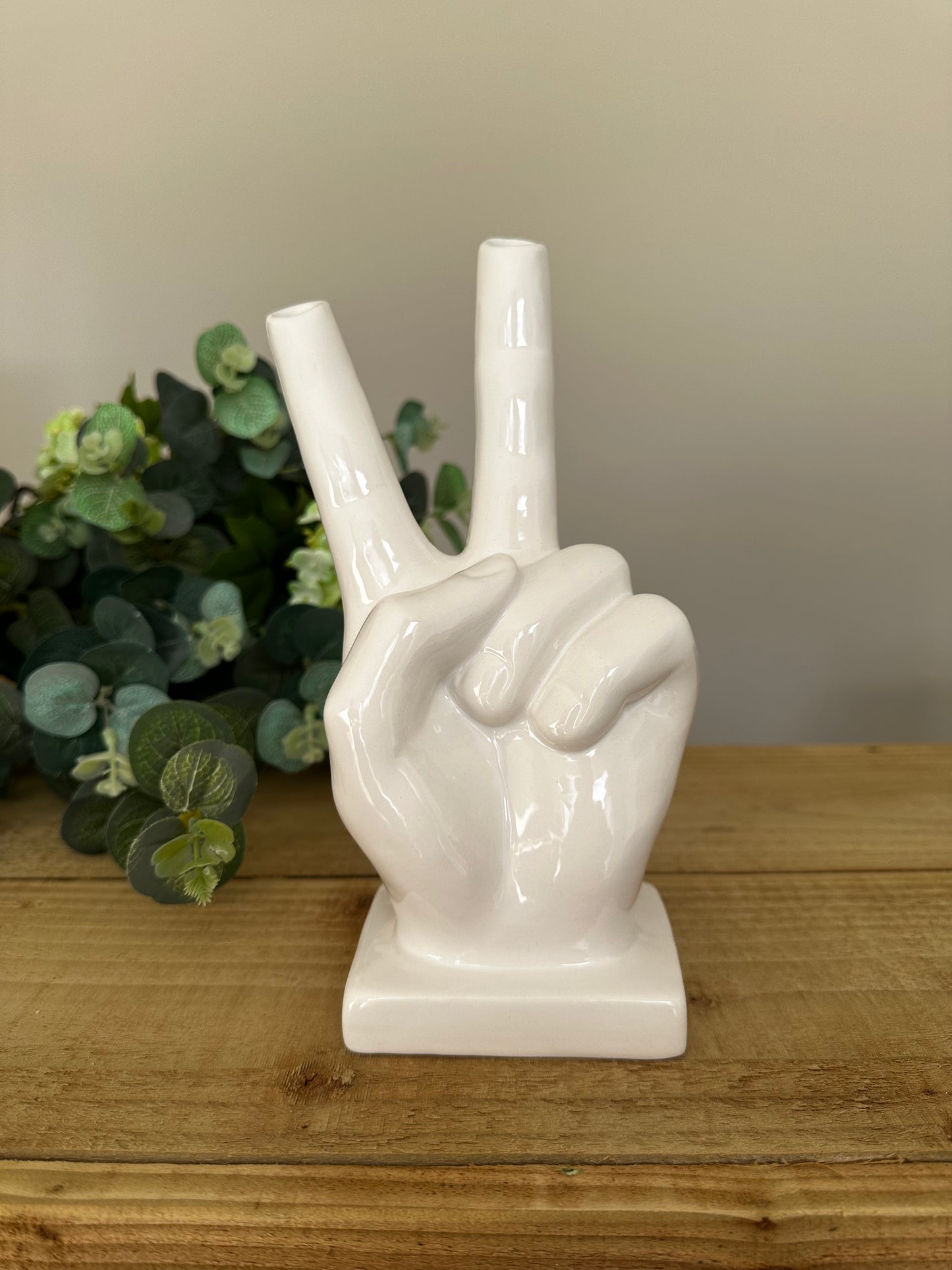 V For Victory / Peace Sign Vase