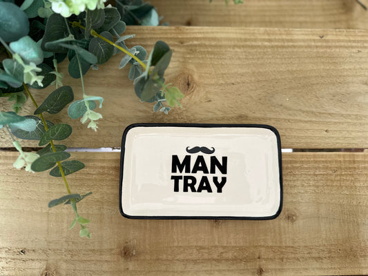 Ceramic 'Man Tray' with Moustache Motif