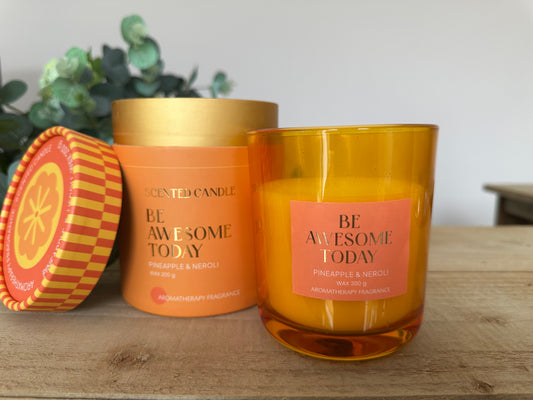 Aromatherapy Scented Votive Candle in Gift Box - Pineapple & Neroli.Wax