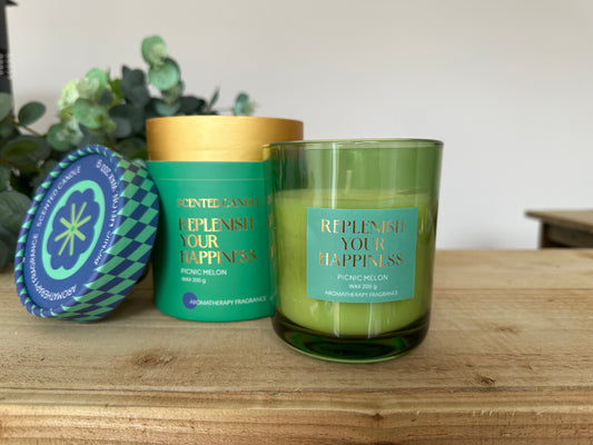 Aromatherapy Scented Votive Candle in Gift Box - Picnic Melon.Wax