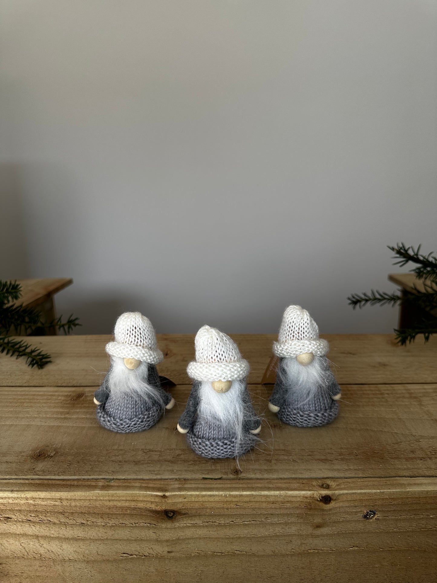 Christmas Grey Miniature Gonks Set of 3