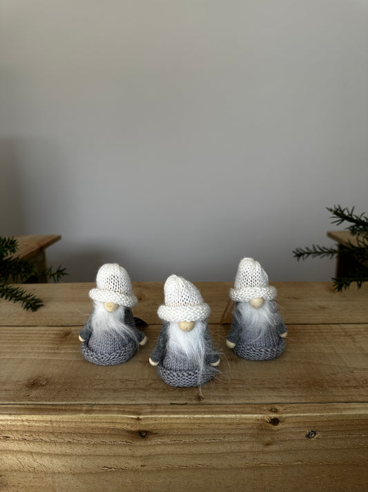 Christmas Grey Miniature Gonks Set of 3