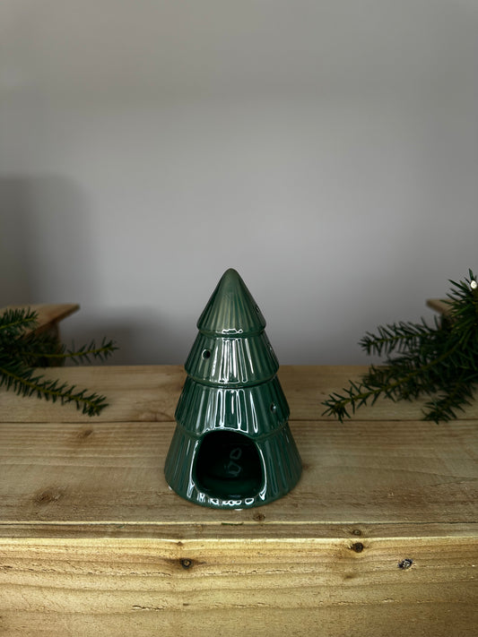 Green Christmas Tree Wax Melt Burner