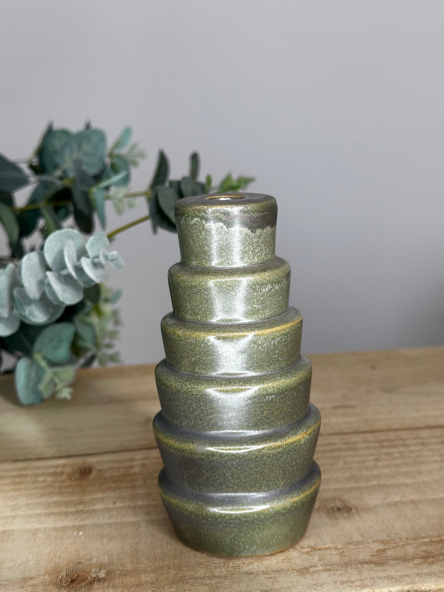 Set of 3 Ceramic Design Candle Holders (asst. colours)