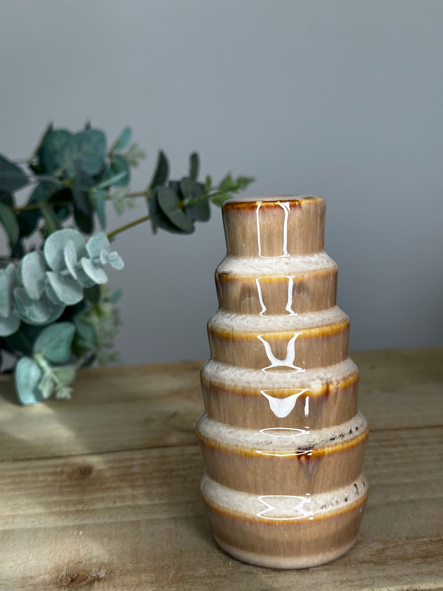 Set of 3 Ceramic Design Candle Holders (asst. colours)