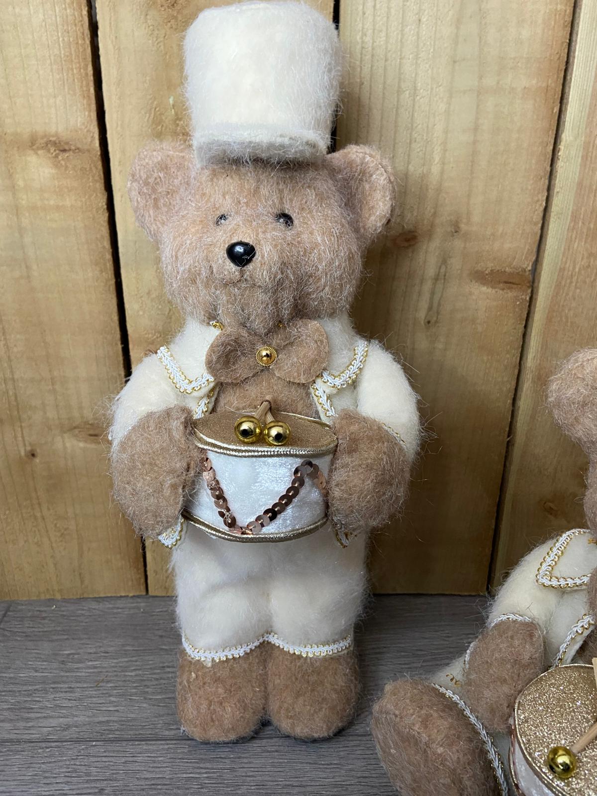 Christmas Neutral Soldier Drummer Bears (Set of 2)