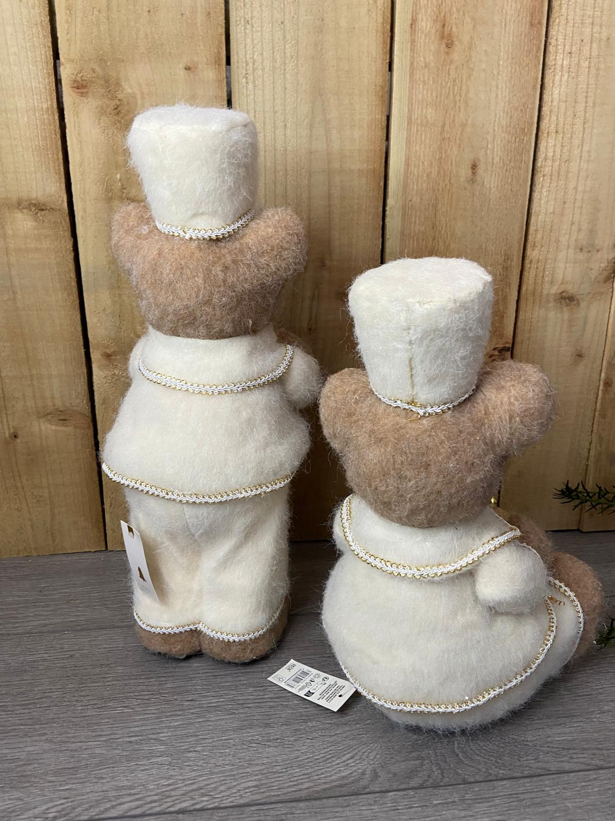Christmas Neutral Soldier Drummer Bears (Set of 2)