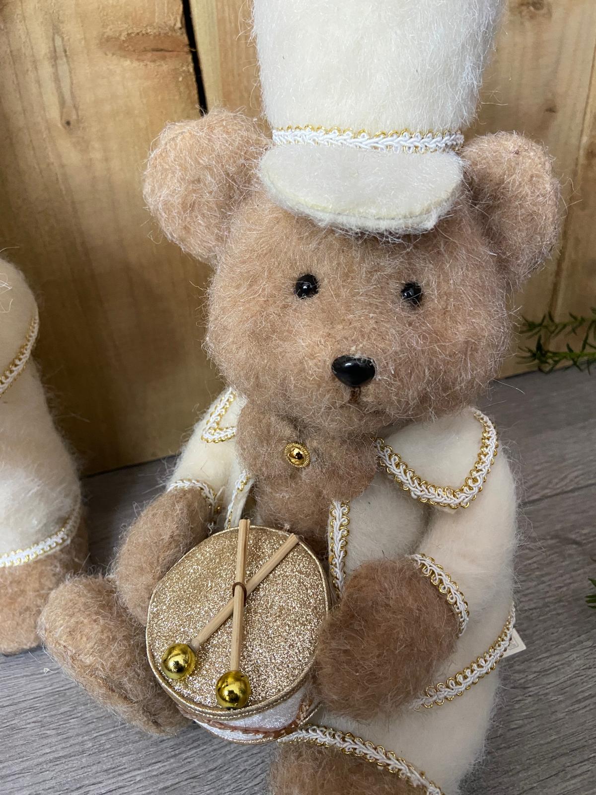 Christmas Neutral Soldier Drummer Bears (Set of 2)