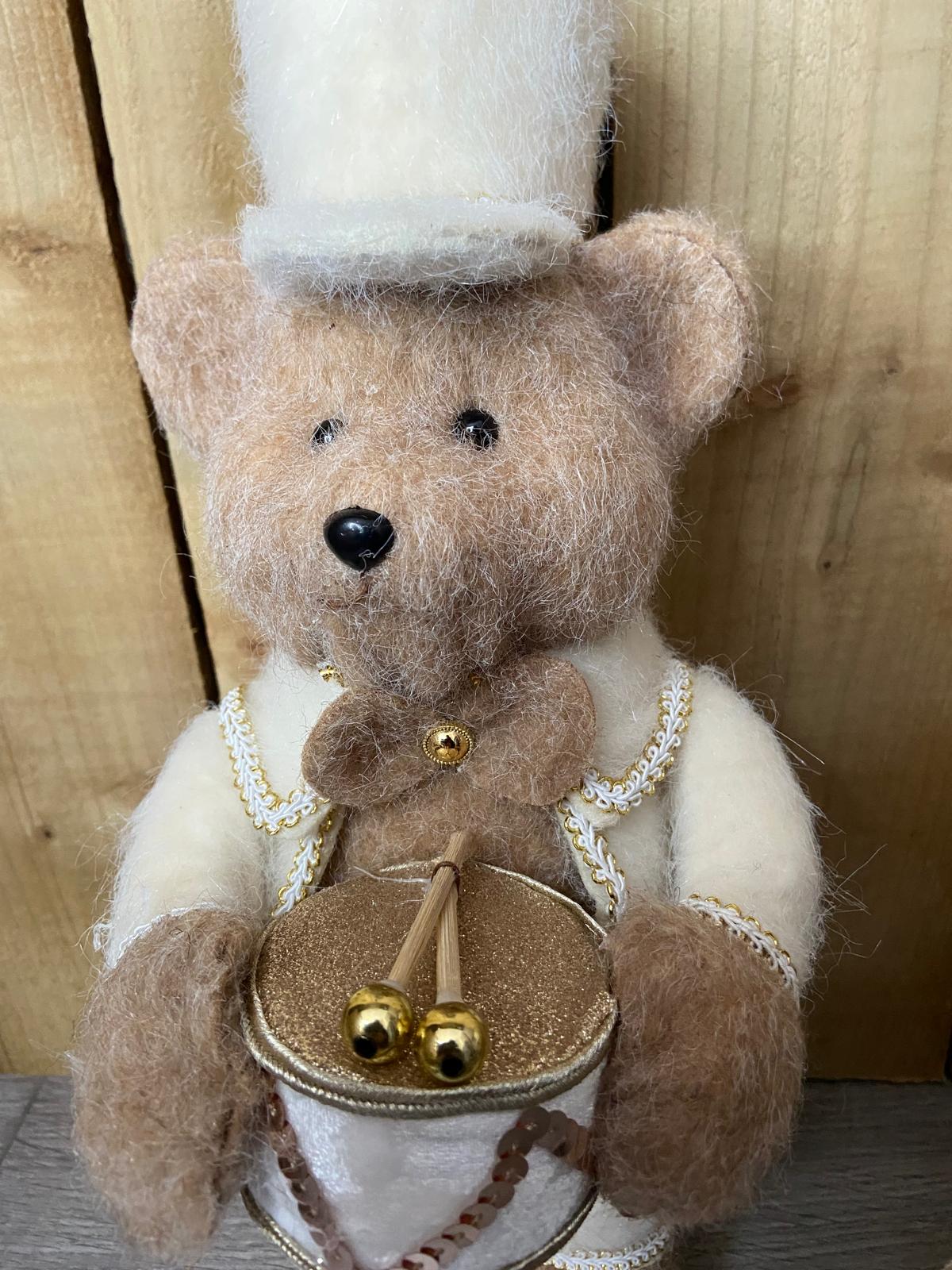 Christmas Neutral Soldier Drummer Bears (Set of 2)