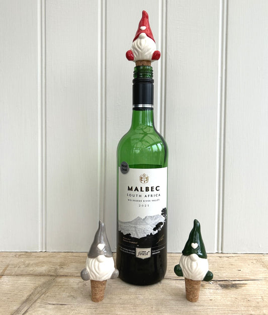 3 Ceramic Gonk Bottle Stopper with Cork